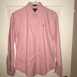 Women’s classic fit Ralph Lauren pink button down